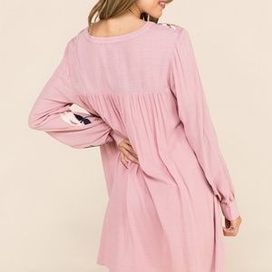 Entrance Dresses - Embroidered Blush Pink Dress Flowy Entrance Dresses - Embroidered Blush Pink Dress Flowy
